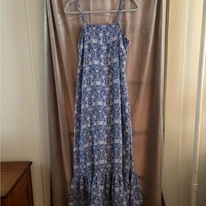 Maxi Sundress With Ruffled Hem Sz M